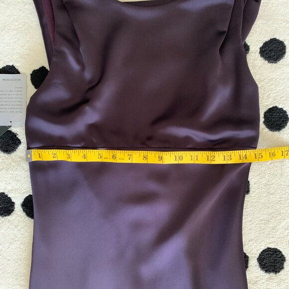 Marina Formal Gown NWT Burgundy Empire Waist Evening Bridesmaid Maxi Dress - Picture 15 of 16